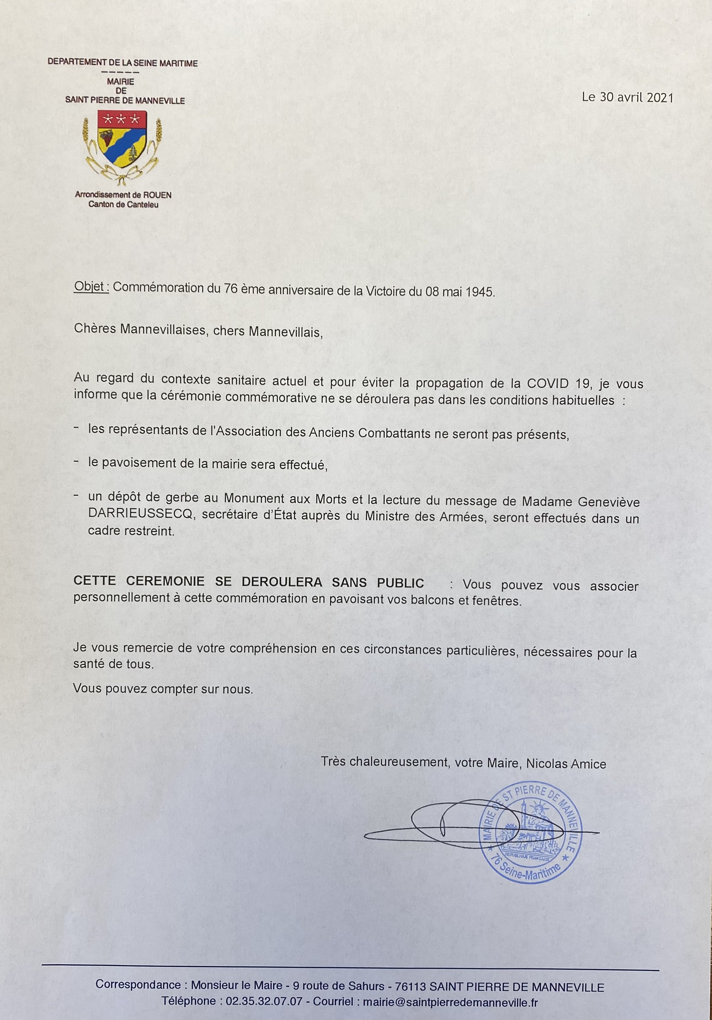 commémoration du 8 mai